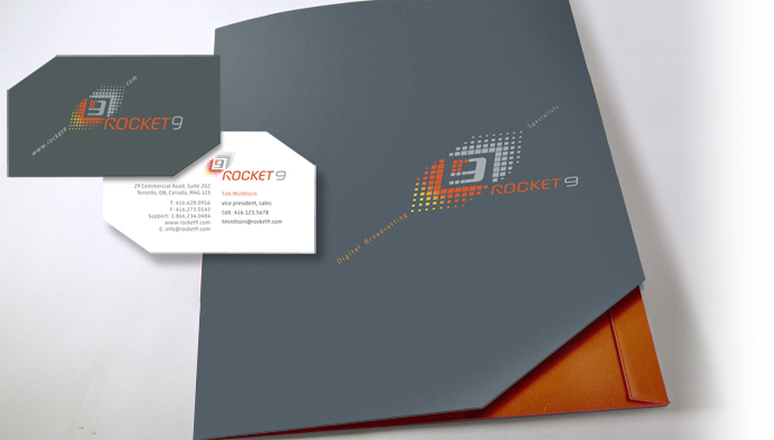 Rocket 9 Business Card and Presentation Folder